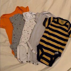5 Pack Assorted NB Onesies